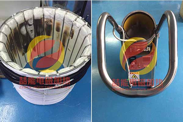 左：無(wú)外殼加熱圈；右：智能加熱小車